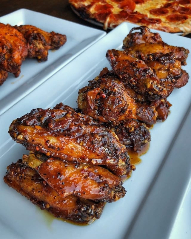 Bacon Maple Bourbon Wings.